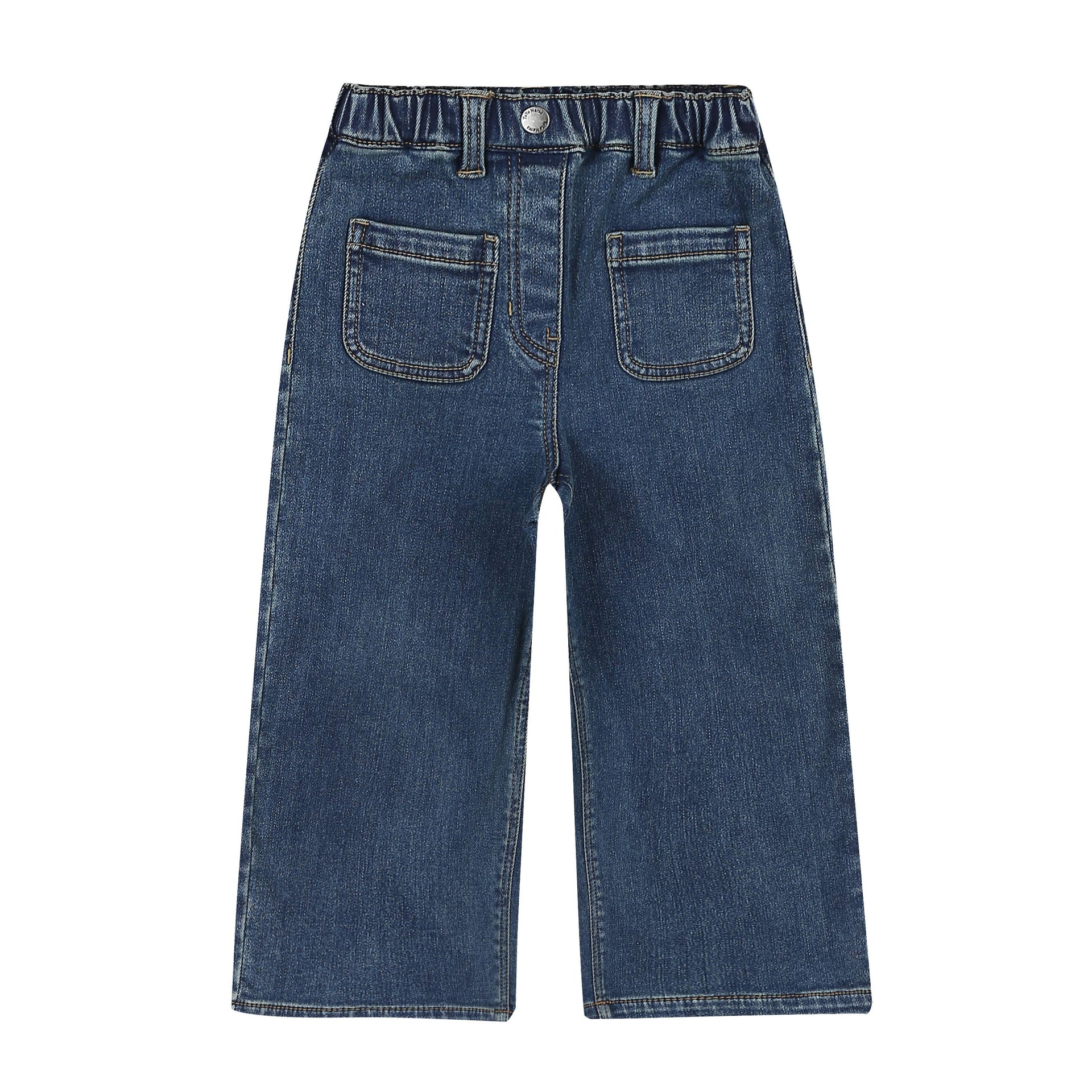 Lisa Semi Wide Leg Fleeced Denim Pants-Jeans - Kids-ToTo Heros-ToTo Heros l Premium Children&#x27;s Clothing