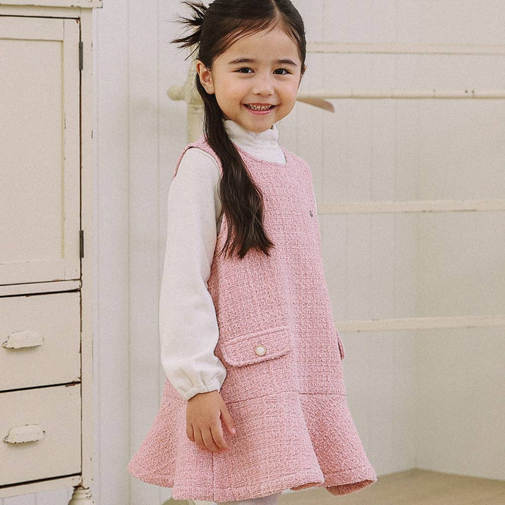 Liv Tweed Dress-Dress - Kids-ToTo Heros-ToTo Heros l Premium Children&#x27;s Clothing