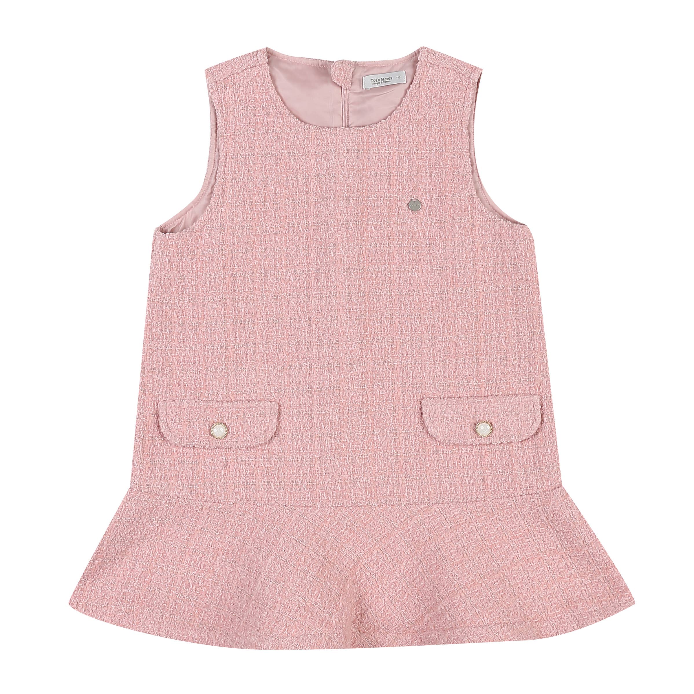 Liv Tweed Dress-Dress - Kids-ToTo Heros-ToTo Heros l Premium Children&#x27;s Clothing