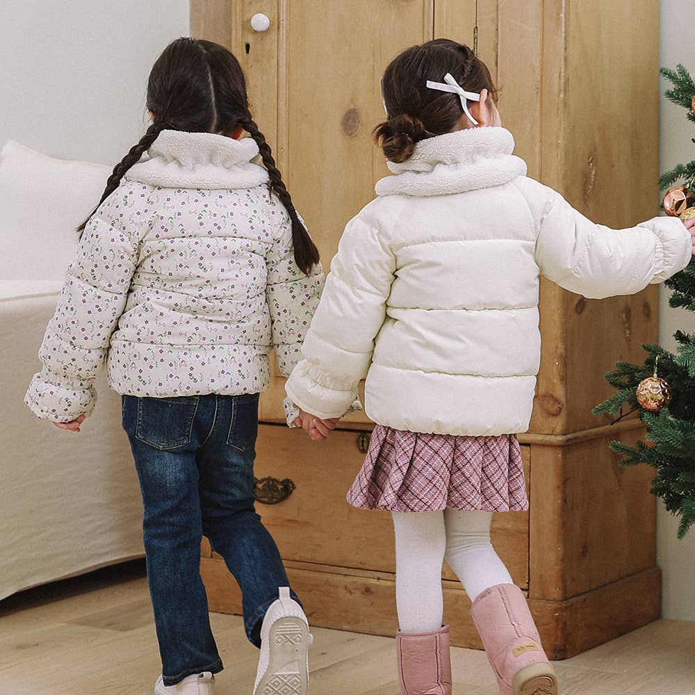 Lucia Neck Warmer Padded Jacket-Puffer Jacket - Kids-ToTo Heros-ToTo Heros l Premium Children's Clothing