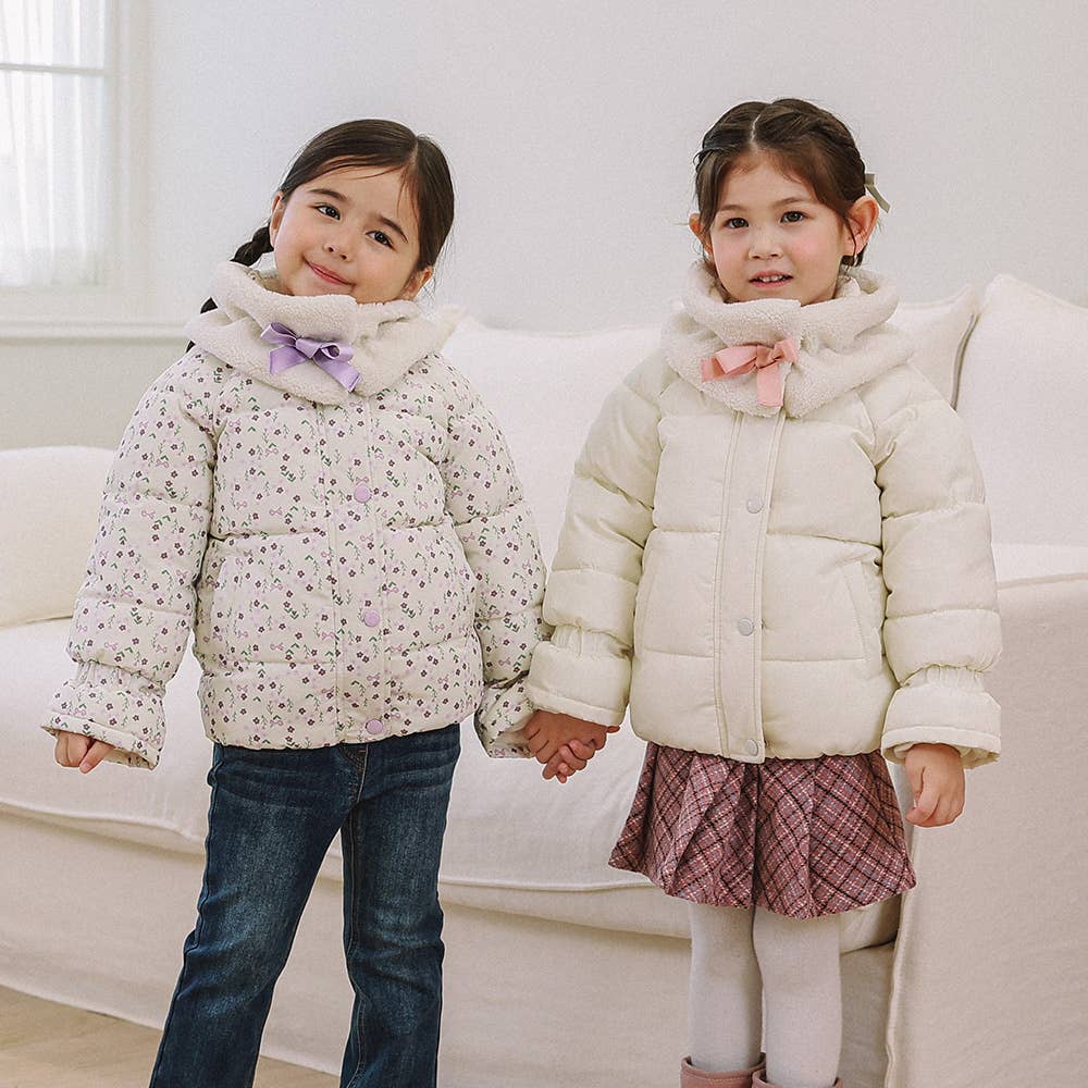 Lucia Neck Warmer Padded Jacket-Puffer Jacket - Kids-ToTo Heros-ToTo Heros l Premium Children's Clothing