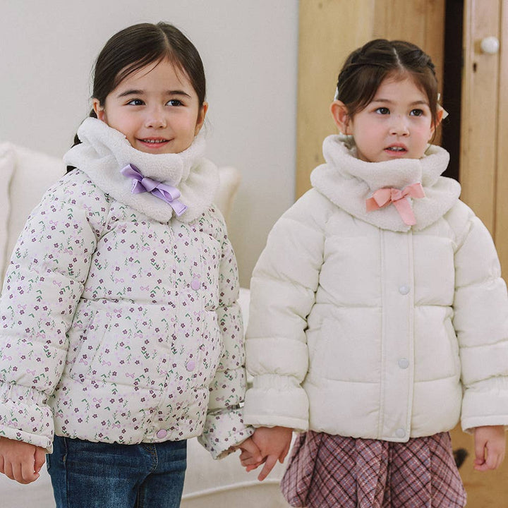 Lucia Neck Warmer Padded Jacket-Puffer Jacket - Kids-ToTo Heros-ToTo Heros l Premium Children's Clothing