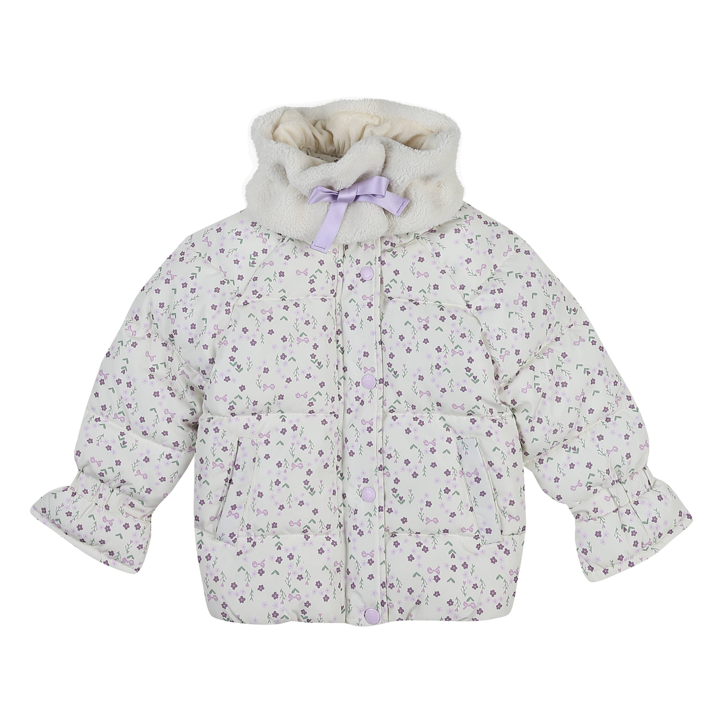 Lucia Neck Warmer Padded Jacket-Puffer Jacket - Kids-ToTo Heros-Light Purple-XXS-ToTo Heros l Premium Children's Clothing