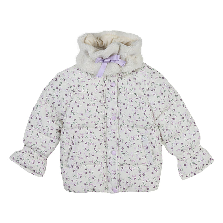 Lucia Neck Warmer Padded Jacket-Puffer Jacket - Kids-ToTo Heros-Light Purple-XXS-ToTo Heros l Premium Children's Clothing