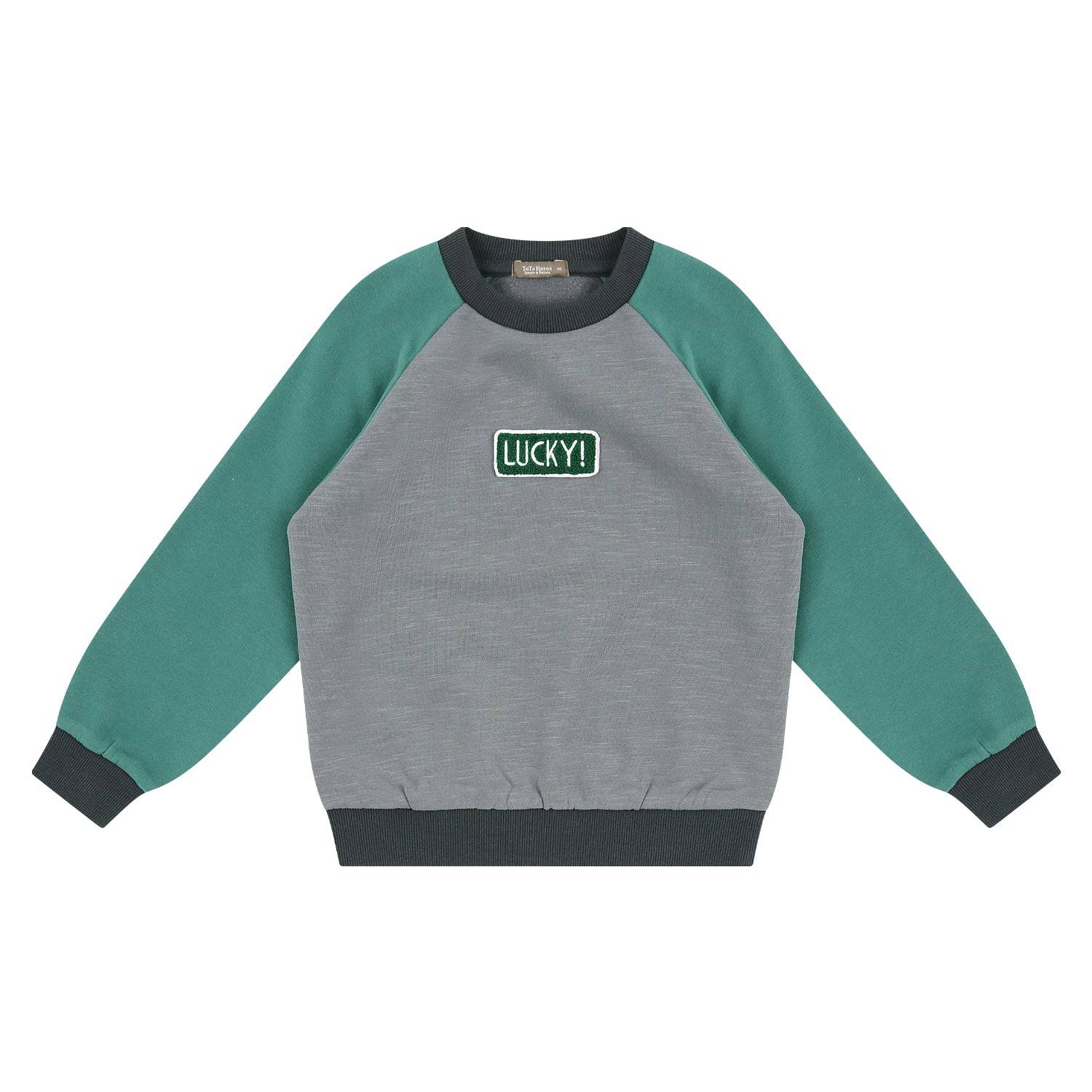 Lucky Raglan Fleeced Pullover Sweatshirt-Sweatshirt - Kids-ToTo Heros-ToTo Heros l Premium Children&#x27;s Clothing