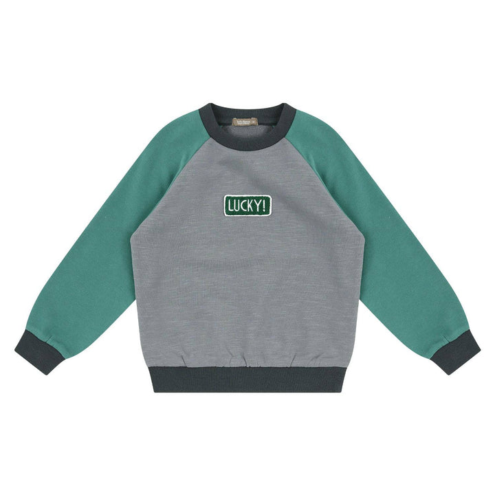 Lucky Raglan Fleeced Pullover Sweatshirt-Sweatshirt - Kids-ToTo Heros-ToTo Heros l Premium Children&#x27;s Clothing