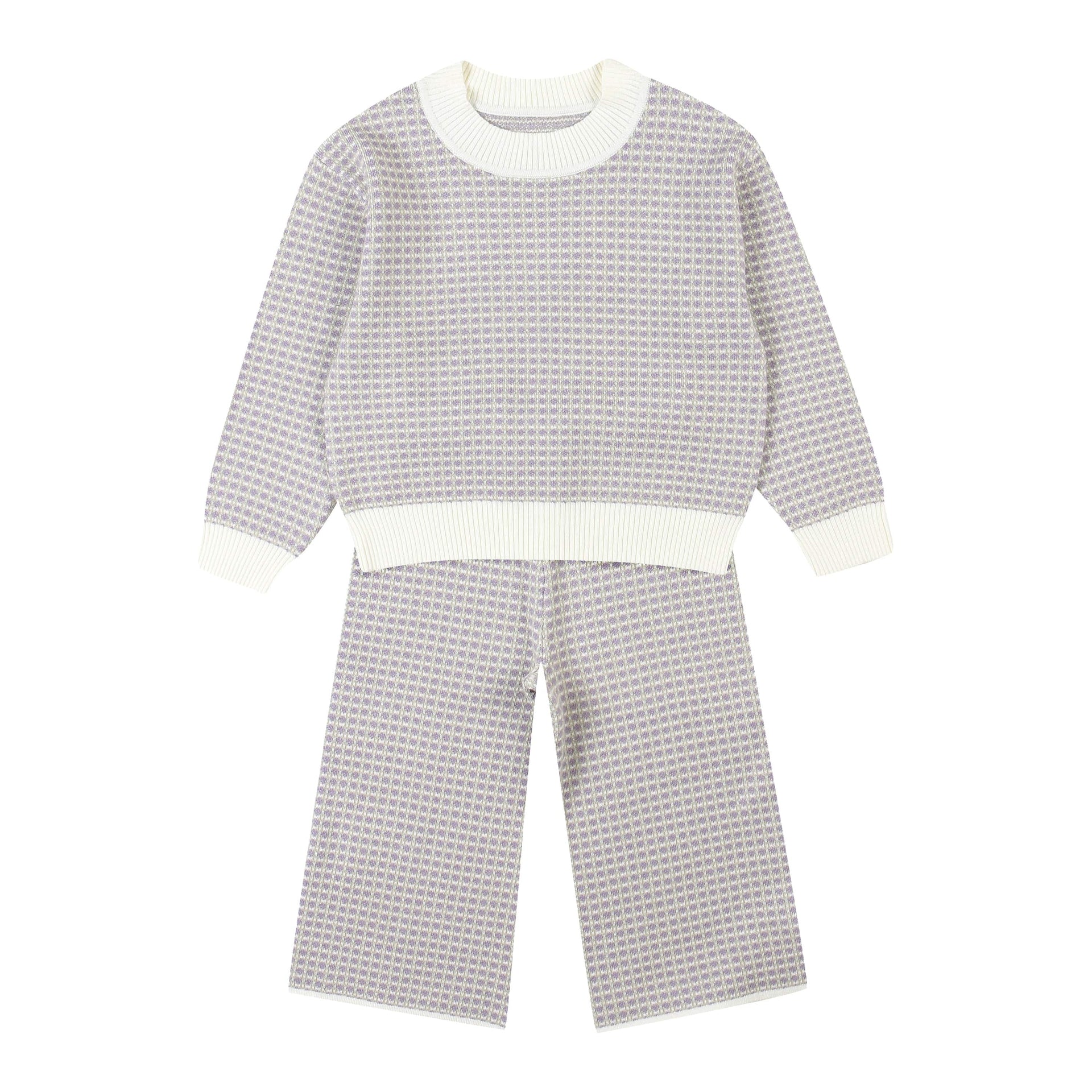 Luke Jacquard Knit Top & Pants Set-Top & Pant Set - Kids-ToTo Heros-Purple-XXS-ToTo Heros l Premium Children&#x27;s Clothing