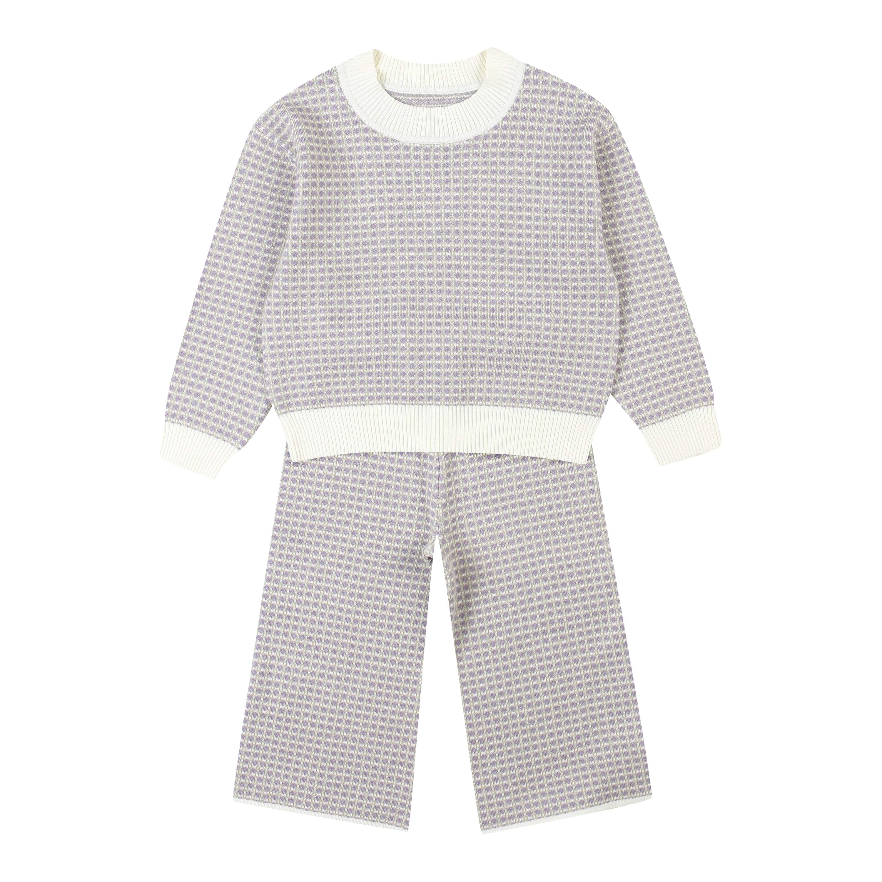 Luke Jacquard Knit Top & Pants Set-Top & Pant Set - Kids-ToTo Heros-Purple-XXS-ToTo Heros l Premium Children&#x27;s Clothing