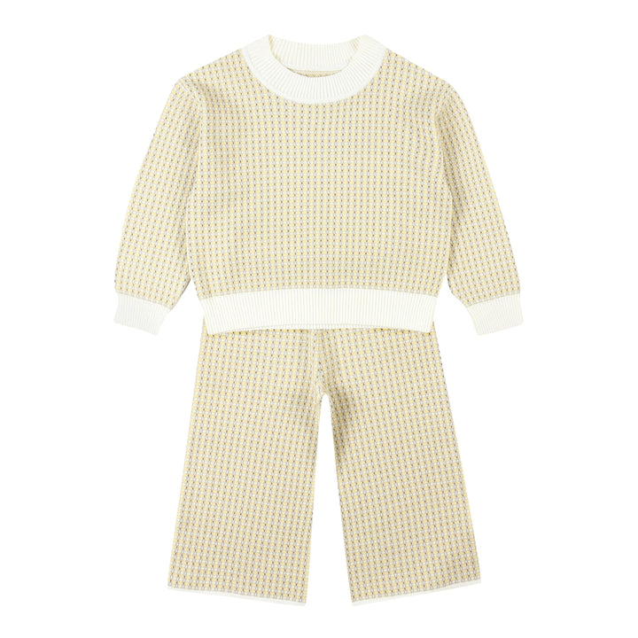 Luke Jacquard Knit Top & Pants Set-Top & Pant Set - Kids-ToTo Heros-Yellow-XXS-ToTo Heros l Premium Children&#x27;s Clothing