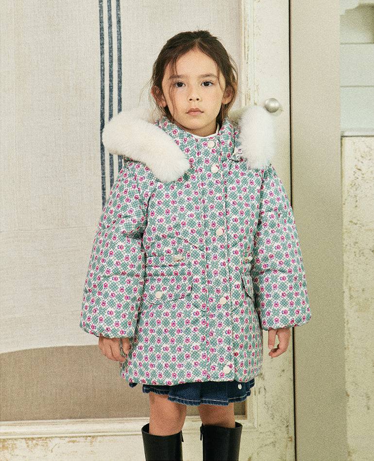 Maeve Floral Print Puffer Jacket-Puffer Jacket - Kids-ToTo Heros-ToTo Heros l Premium Children's Clothing