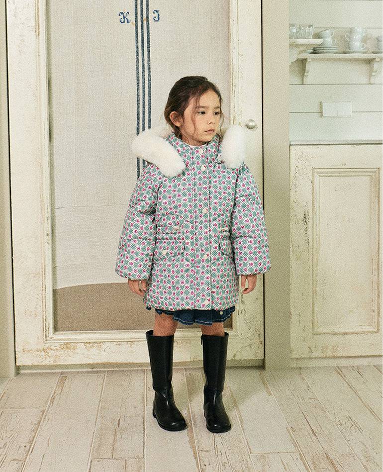 Maeve Floral Print Puffer Jacket-Puffer Jacket - Kids-ToTo Heros-ToTo Heros l Premium Children's Clothing