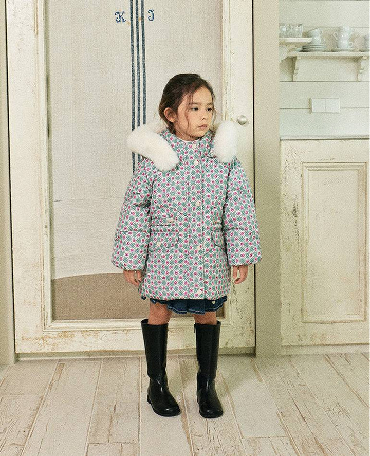 Maeve Floral Print Puffer Jacket-Puffer Jacket - Kids-ToTo Heros-ToTo Heros l Premium Children's Clothing
