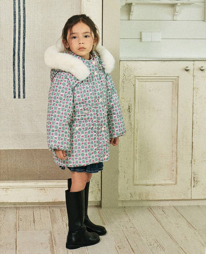 Maeve Floral Print Puffer Jacket-Puffer Jacket - Kids-ToTo Heros-ToTo Heros l Premium Children's Clothing
