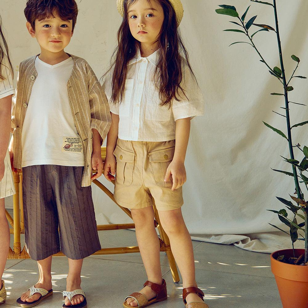 Maeve High-Waist Pleated Linen Blend Pull-On Shorts-Shorts - Kids-ToTo Heros-