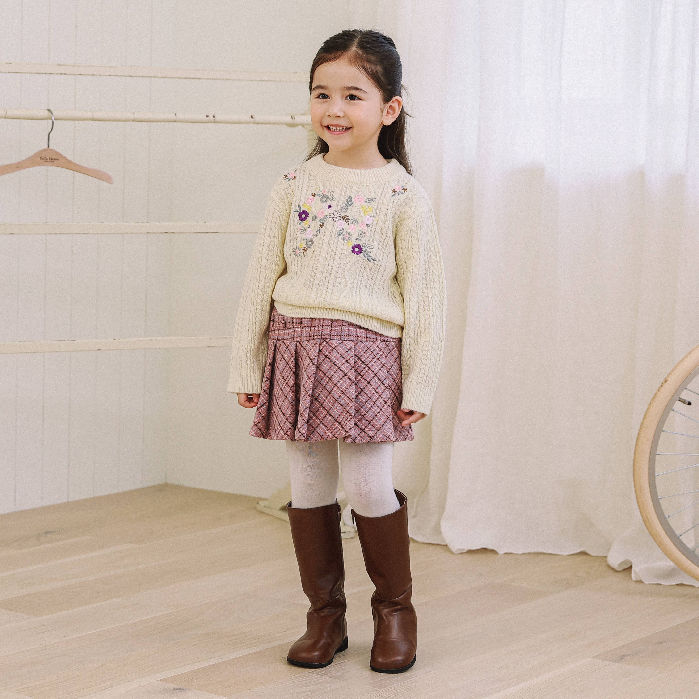Melanie Embroidery Sweater-Knit Sweater - Kids-ToTo Heros-ToTo Heros l Premium Children&#x27;s Clothing