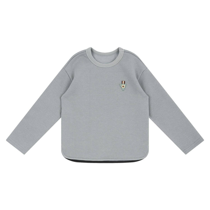 Melbourne Fleeced Pullover T-Shirt-T-Shirt - Kids-ToTo Heros-Grey-XXS-ToTo Heros l Premium Children&#x27;s Clothing