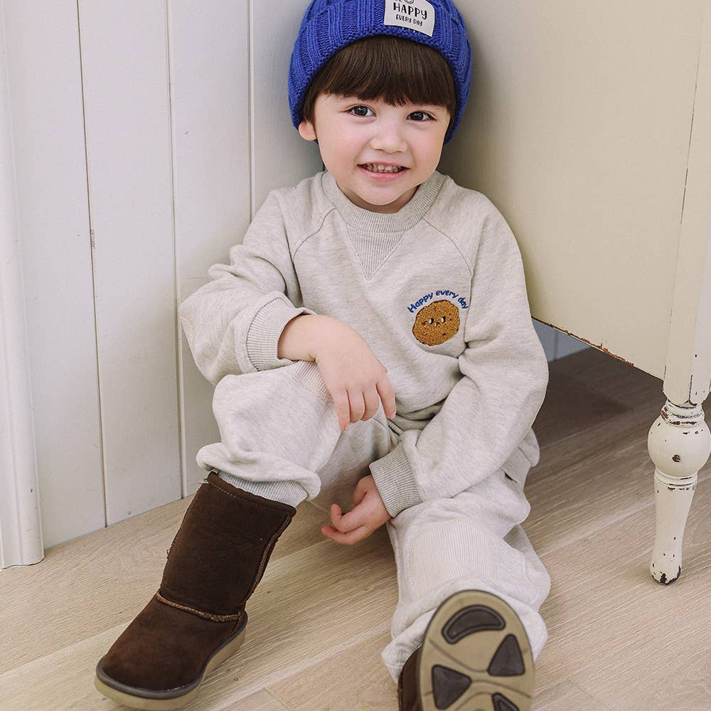 Miles Chenille Patched Elbow & Knee Fleeced Sweatsuit Set-Top & Pant Set - Kids-ToTo Heros-ToTo Heros l Premium Children&#x27;s Clothing