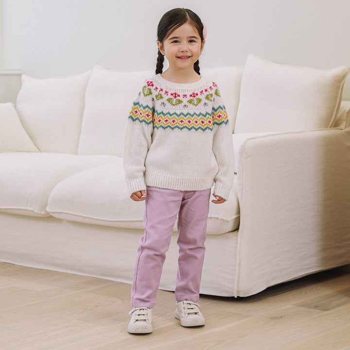 Naomi Nordic Pattern Knit Sweater-Knit Sweater - Kids-ToTo Heros-ToTo Heros l Premium Children's Clothing