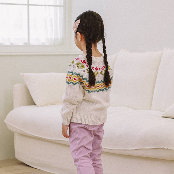 Naomi Nordic Pattern Knit Sweater-Knit Sweater - Kids-ToTo Heros-ToTo Heros l Premium Children's Clothing