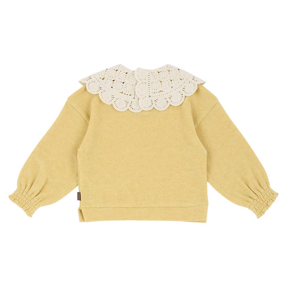 New Julia Wide Crochet Collared T-Shirt-Sweatshirt - Kids-ToTo Heros-ToTo Heros l Premium Children&#x27;s Clothing