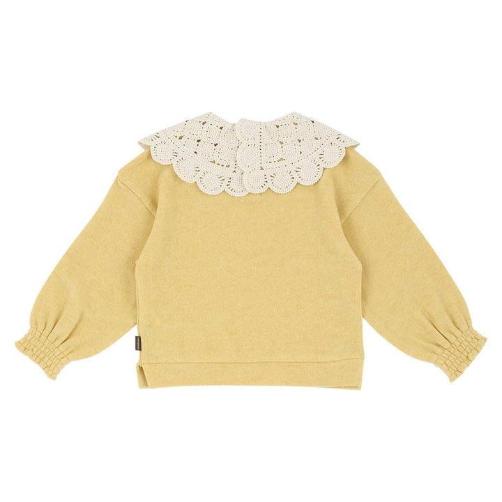 New Julia Wide Crochet Collared T-Shirt-Sweatshirt - Kids-ToTo Heros-ToTo Heros l Premium Children&#x27;s Clothing