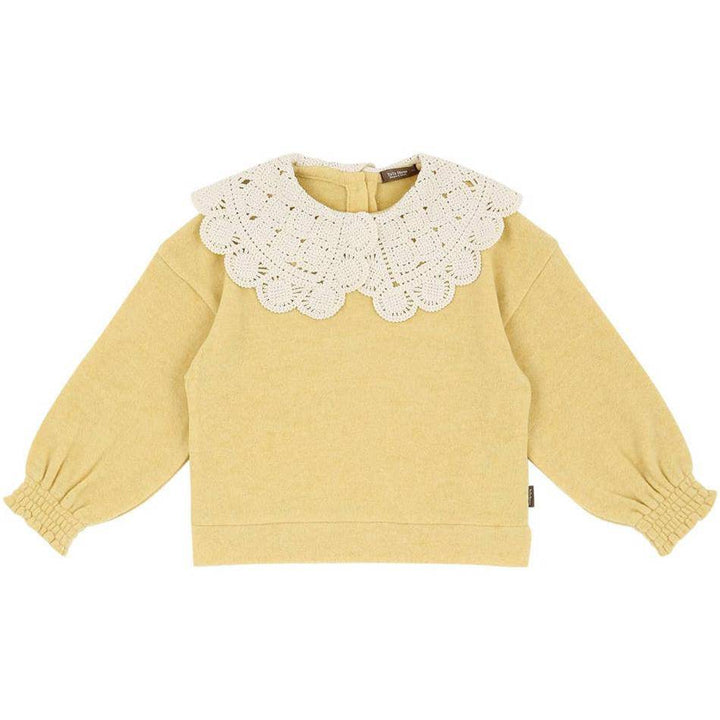 New Julia Wide Crochet Collared T-Shirt-Sweatshirt - Kids-ToTo Heros-ToTo Heros l Premium Children&#x27;s Clothing