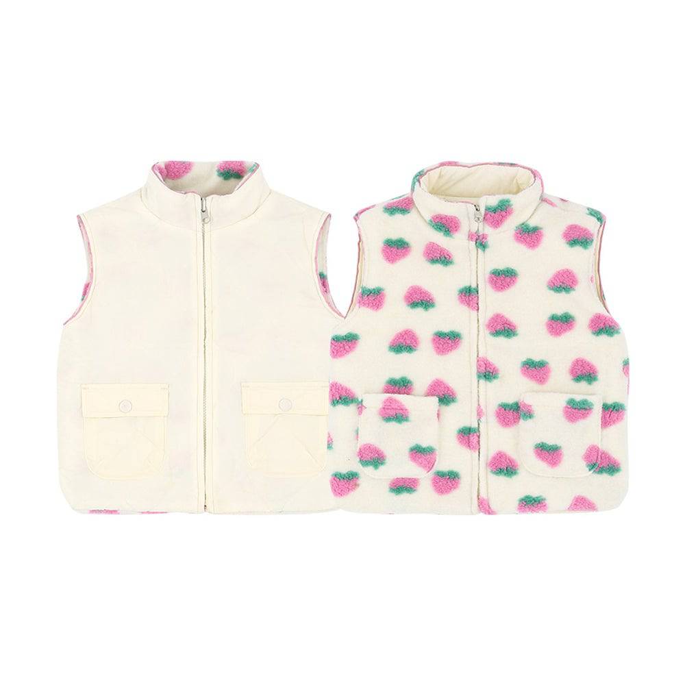 New Lottie Quilted & Fleeced Reversible Vest-Outerwear Vest - Kids-ToTo Heros-Cream-XXS-ToTo Heros l Premium Children&#x27;s Clothing