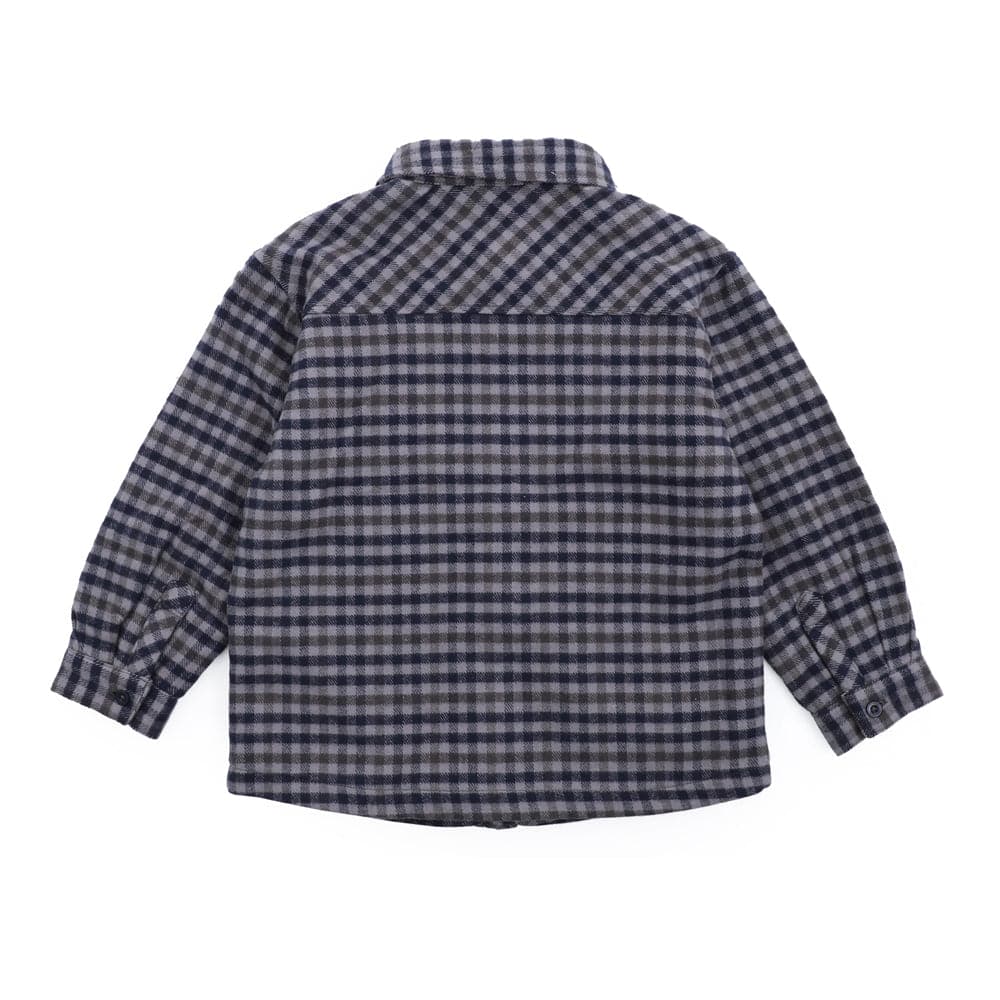 Nick Checkered Fleece Lined Wool Shirt-Button Down Shirt - Kids-ToTo Heros-ToTo Heros l Premium Children&#x27;s Clothing