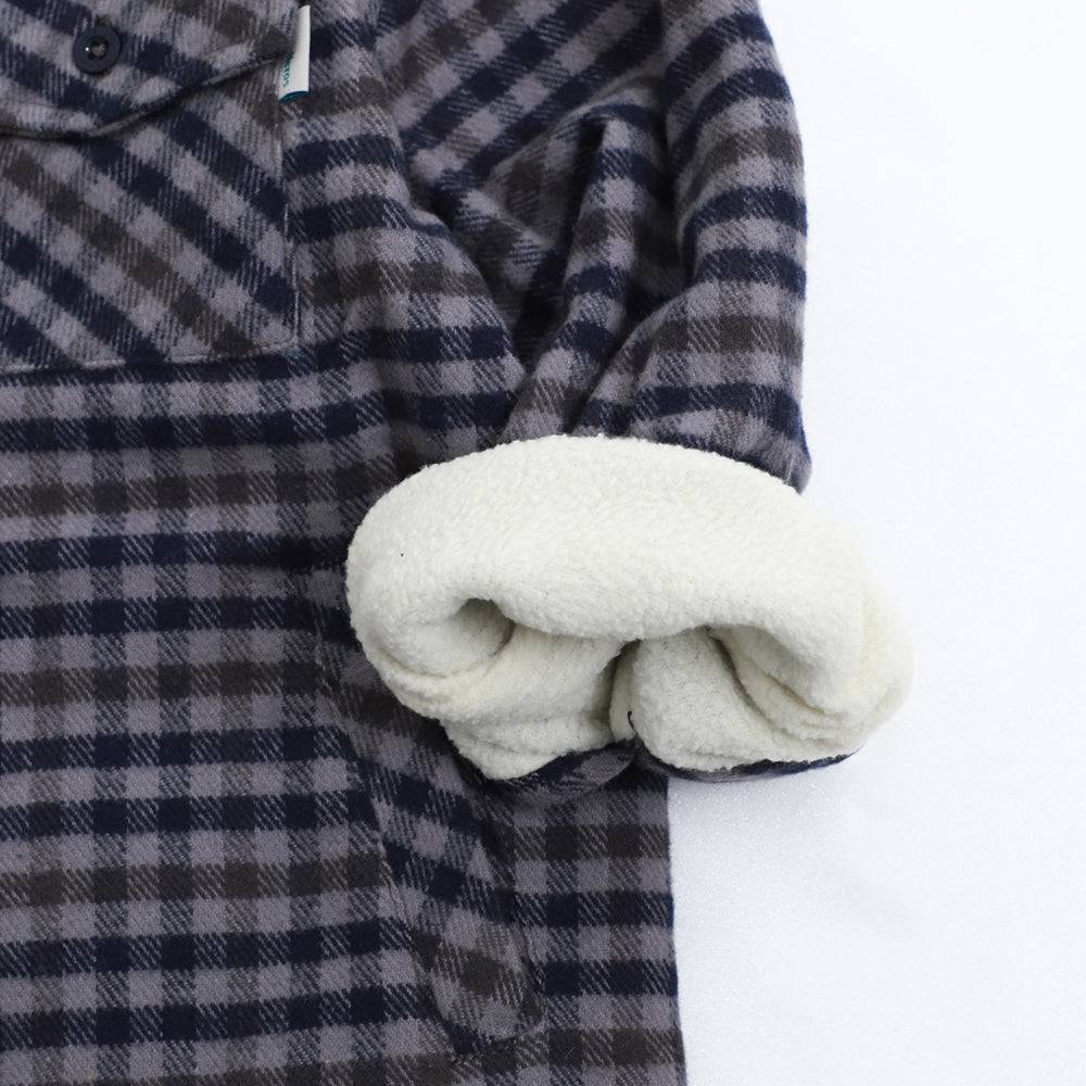 Nick Checkered Fleece Lined Wool Shirt-Button Down Shirt - Kids-ToTo Heros-ToTo Heros l Premium Children&#x27;s Clothing