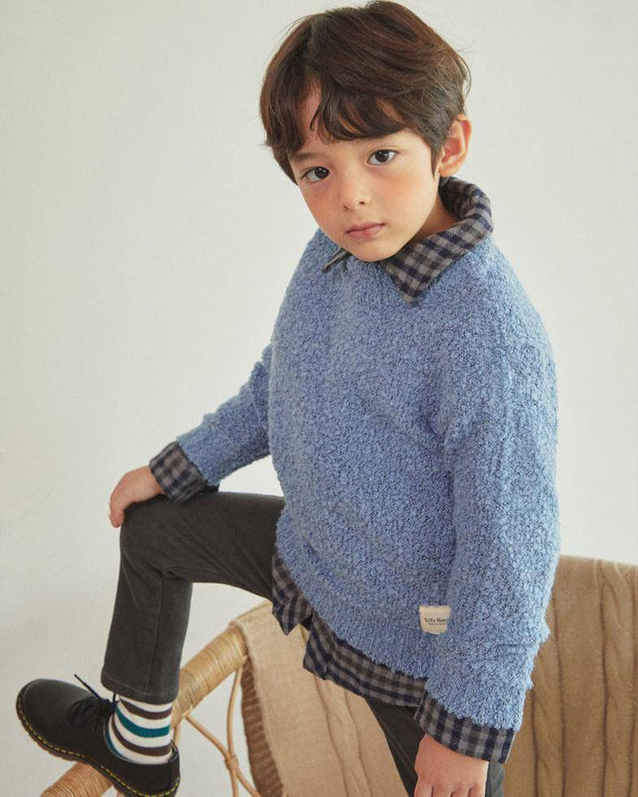 Nick Checkered Fleece Lined Wool Shirt-Button Down Shirt - Kids-ToTo Heros-ToTo Heros l Premium Children&#x27;s Clothing