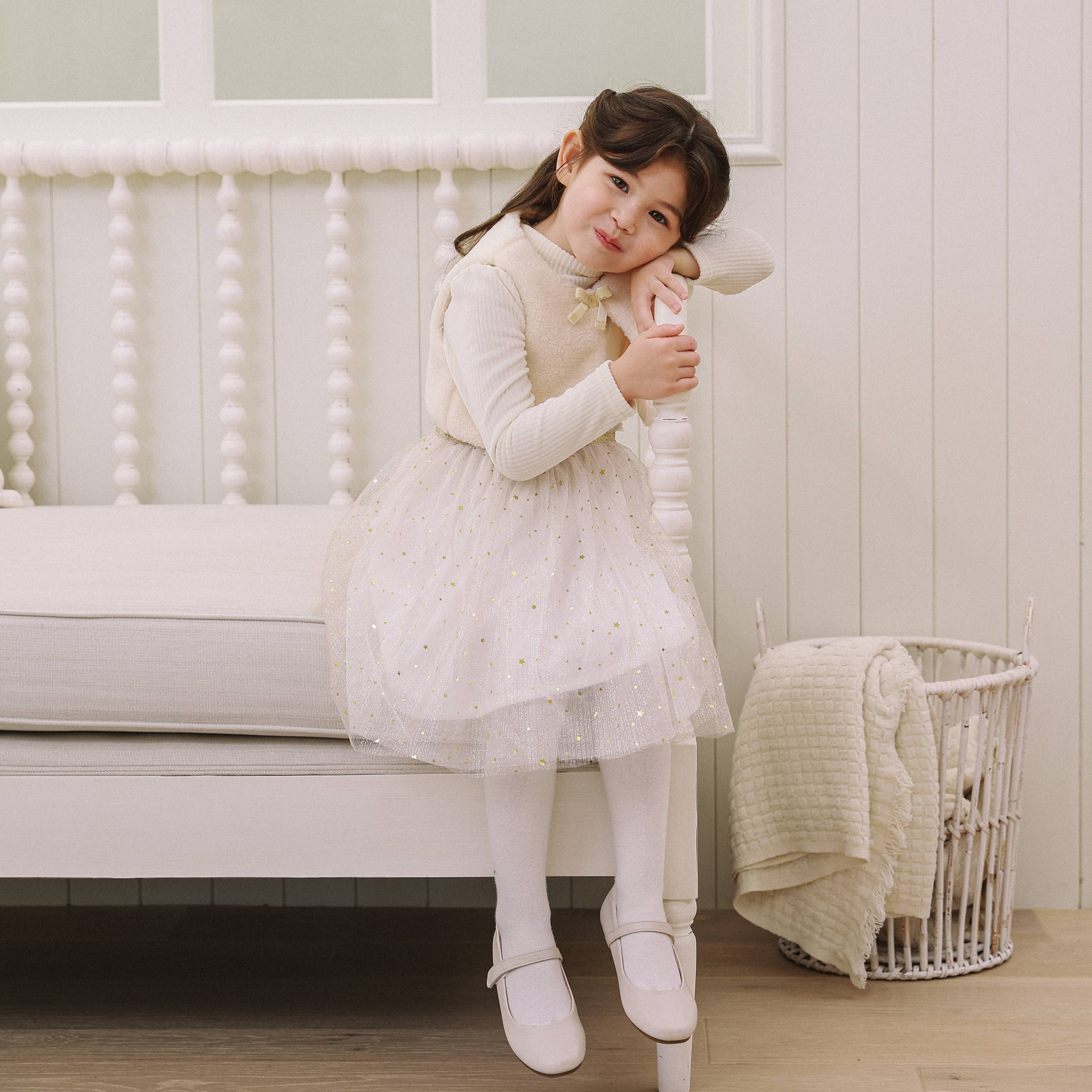 Norah Vest Layered Dress-Dress - Kids-ToTo Heros-ToTo Heros l Premium Children's Clothing