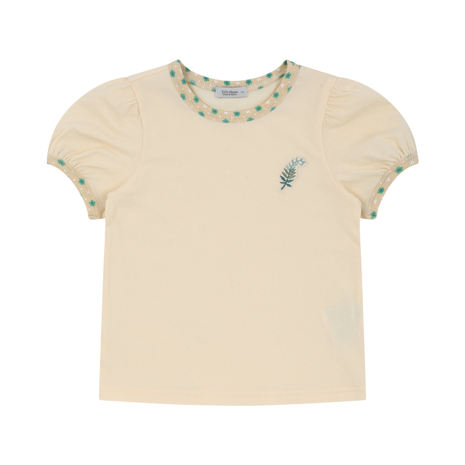 Garden Puff Sleeve Embroidered T-Shirt