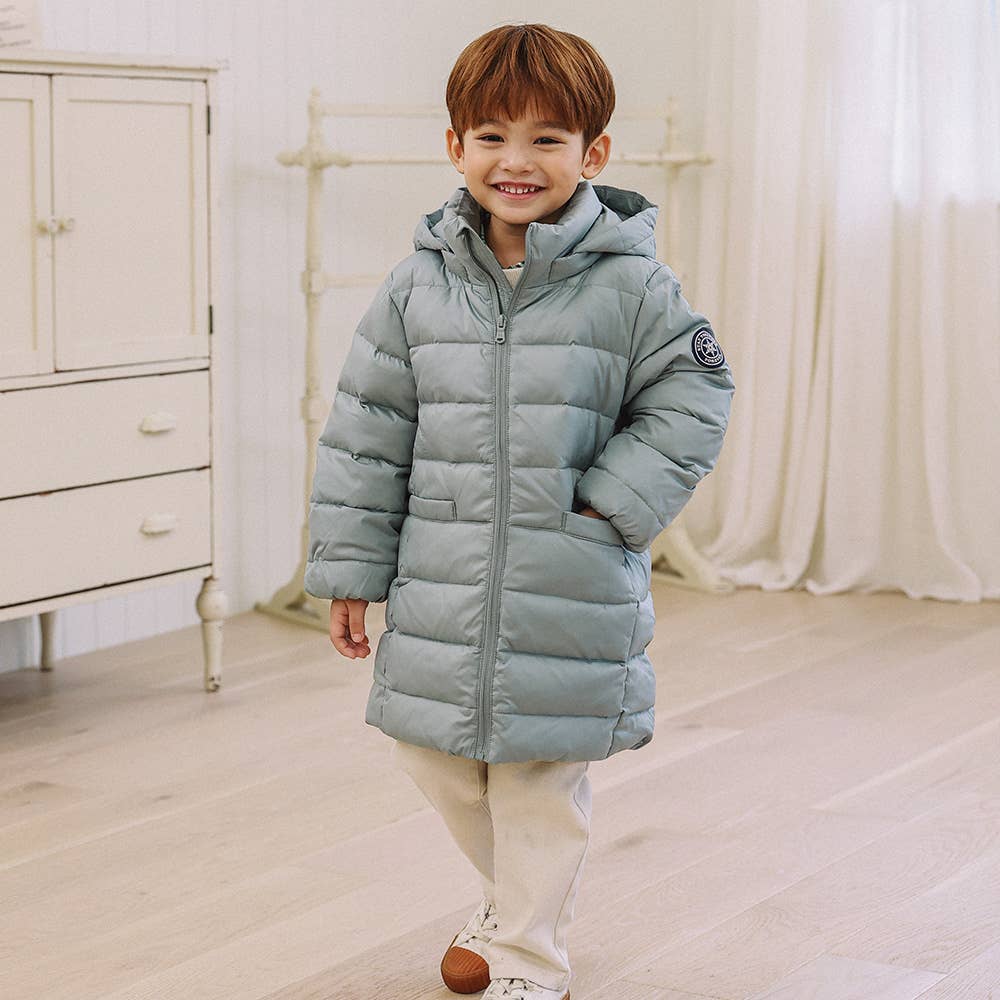 Oliver Long Puffer Down Jacket with Detachable Hood-Puffer Jacket - Kids-ToTo Heros-ToTo Heros l Premium Children's Clothing