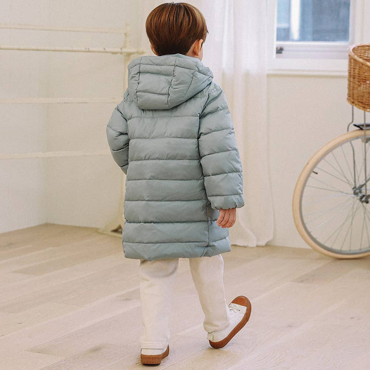 Oliver Long Puffer Down Jacket with Detachable Hood-Puffer Jacket - Kids-ToTo Heros-ToTo Heros l Premium Children's Clothing
