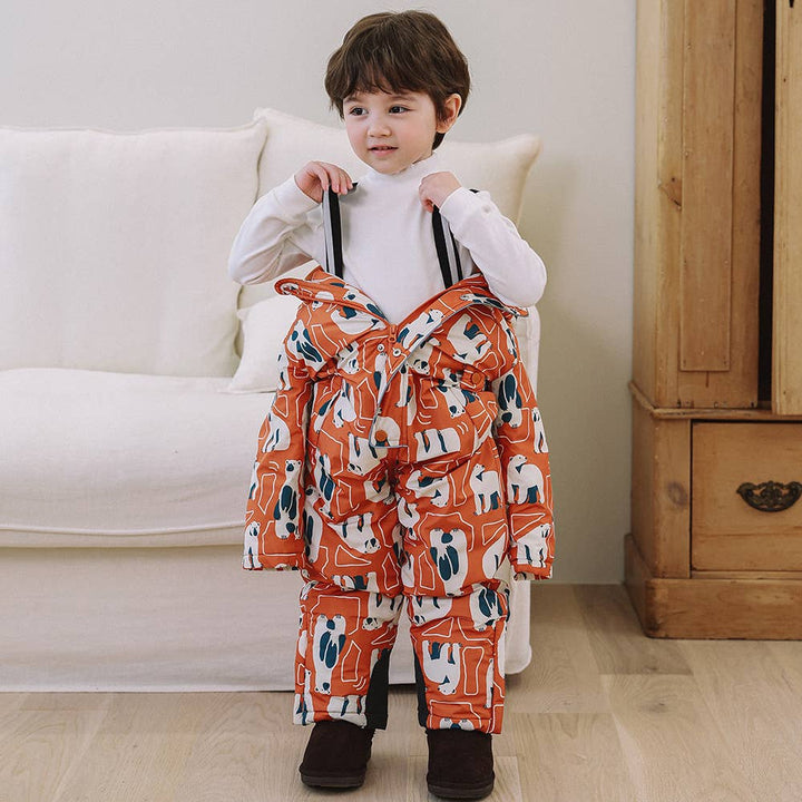 Onesie Jumpsuit Ski Suit with Suspender-Jumpsuit - Kids-ToTo Heros-ToTo Heros l Premium Children's Clothing
