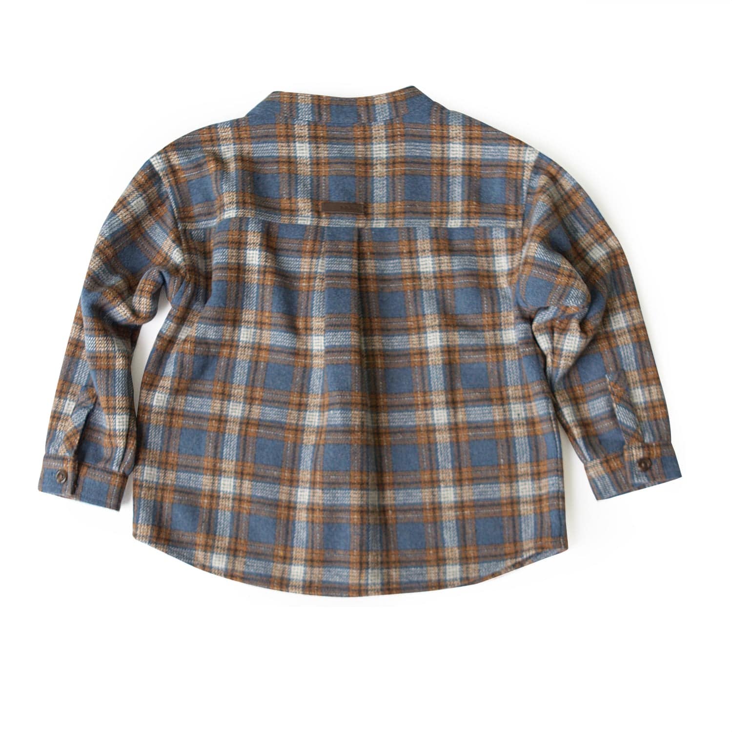 Oversized Band Collared Plaid Shirt-Button Down Shirt - Kids-ToTo Heros-ToTo Heros l Premium Children&#x27;s Clothing