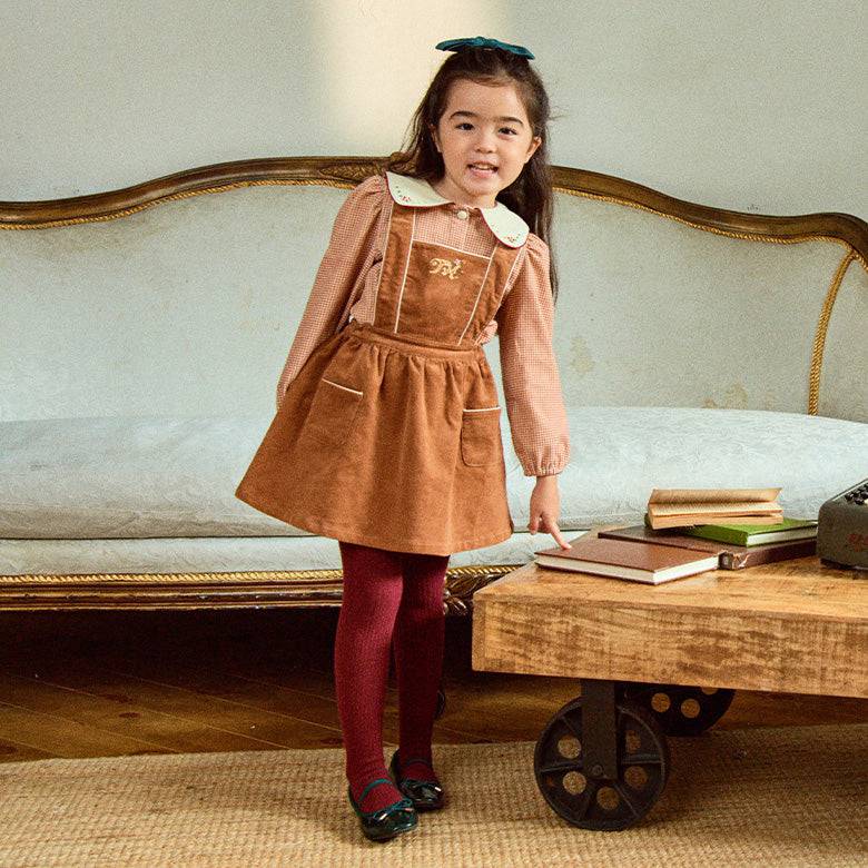 Paige Skirt With Suspenders-Skirt - Kids-ToTo Heros-ToTo Heros l Premium Children&#x27;s Clothing