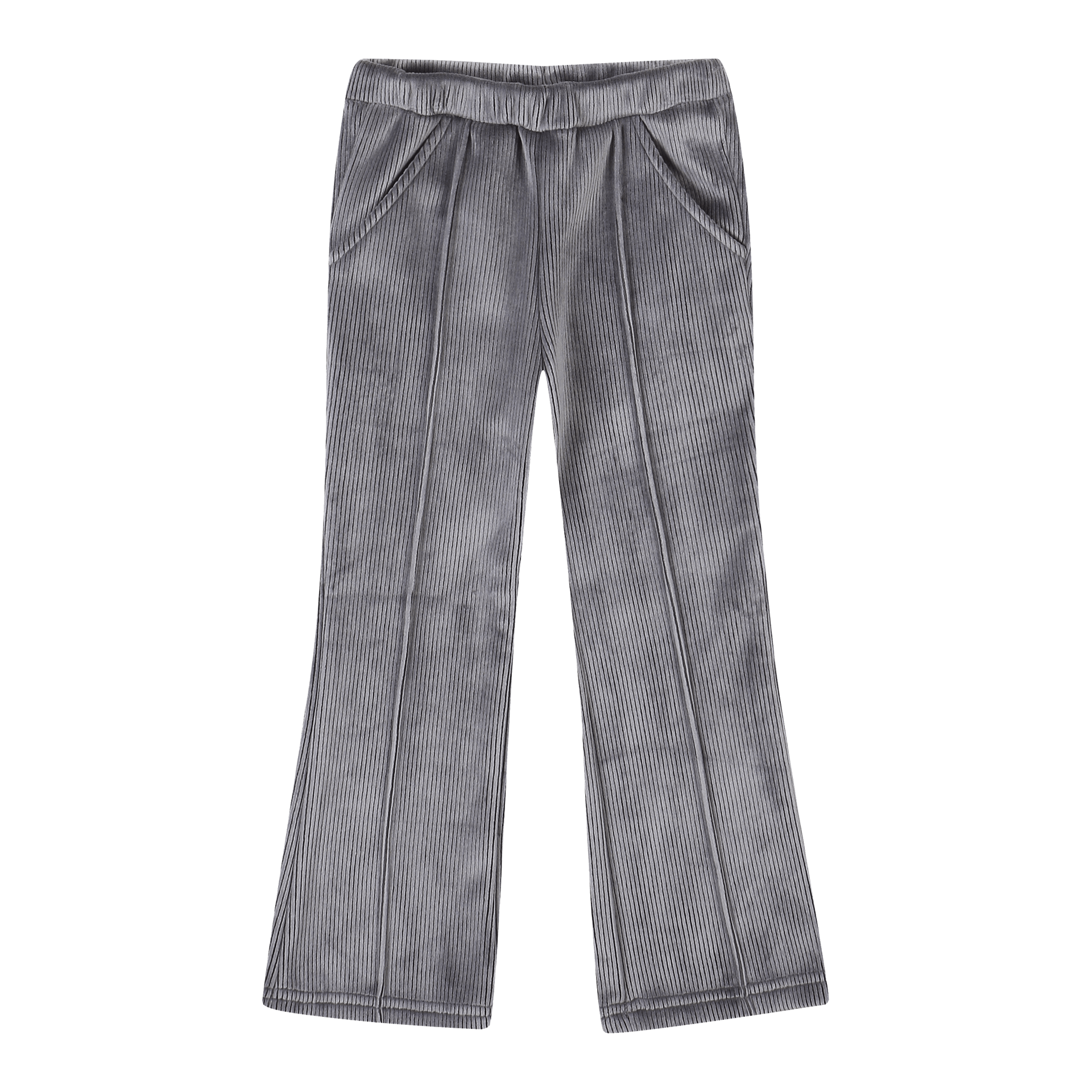 Paige Velvet Corduroy Boot Cut Pants-Pants - Kids-ToTo Heros-Charcoal-XXS-ToTo Heros l Premium Children&#x27;s Clothing