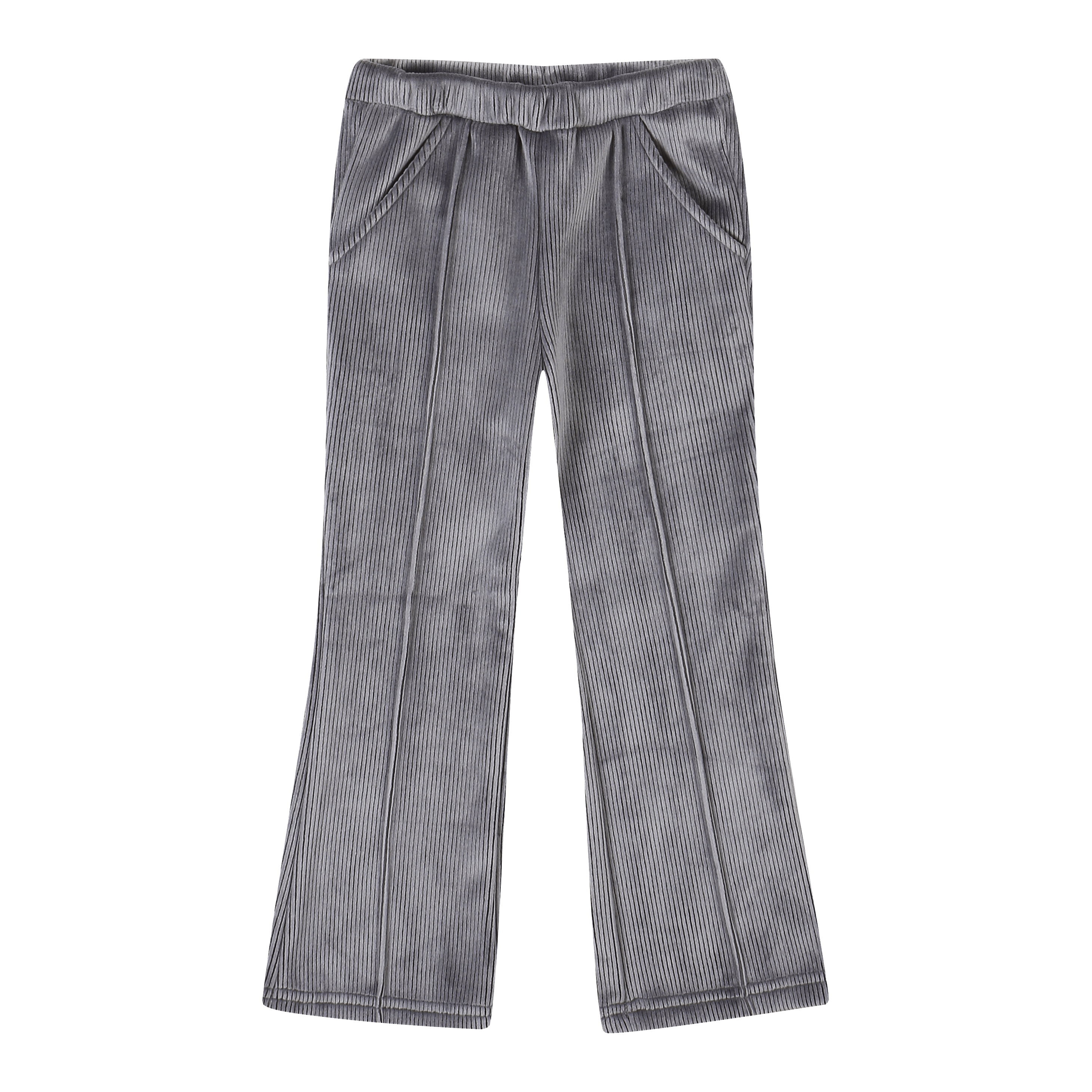 Paige Velvet Corduroy Boot Cut Pants-Pants - Kids-ToTo Heros-Charcoal-XXS-ToTo Heros l Premium Children&#x27;s Clothing