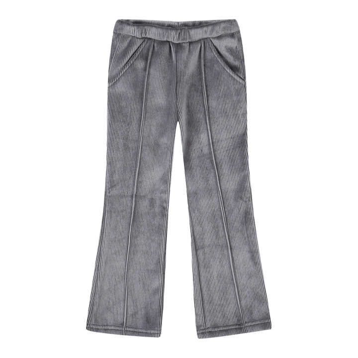 Paige Velvet Corduroy Boot Cut Pants-Pants - Kids-ToTo Heros-Charcoal-XXS-ToTo Heros l Premium Children&#x27;s Clothing