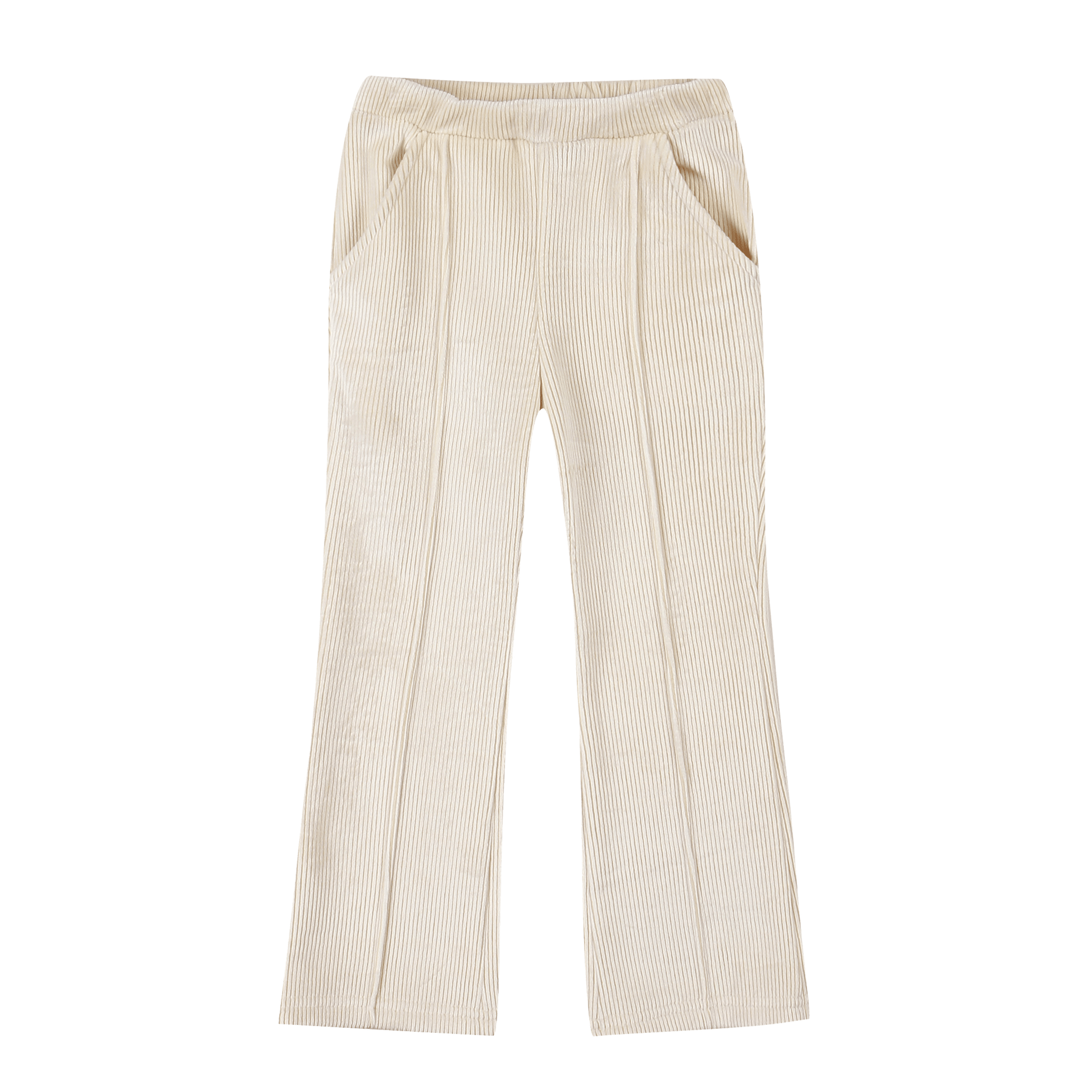 Paige Velvet Corduroy Boot Cut Pants-Pants - Kids-ToTo Heros-Cream-XXS-ToTo Heros l Premium Children&#x27;s Clothing