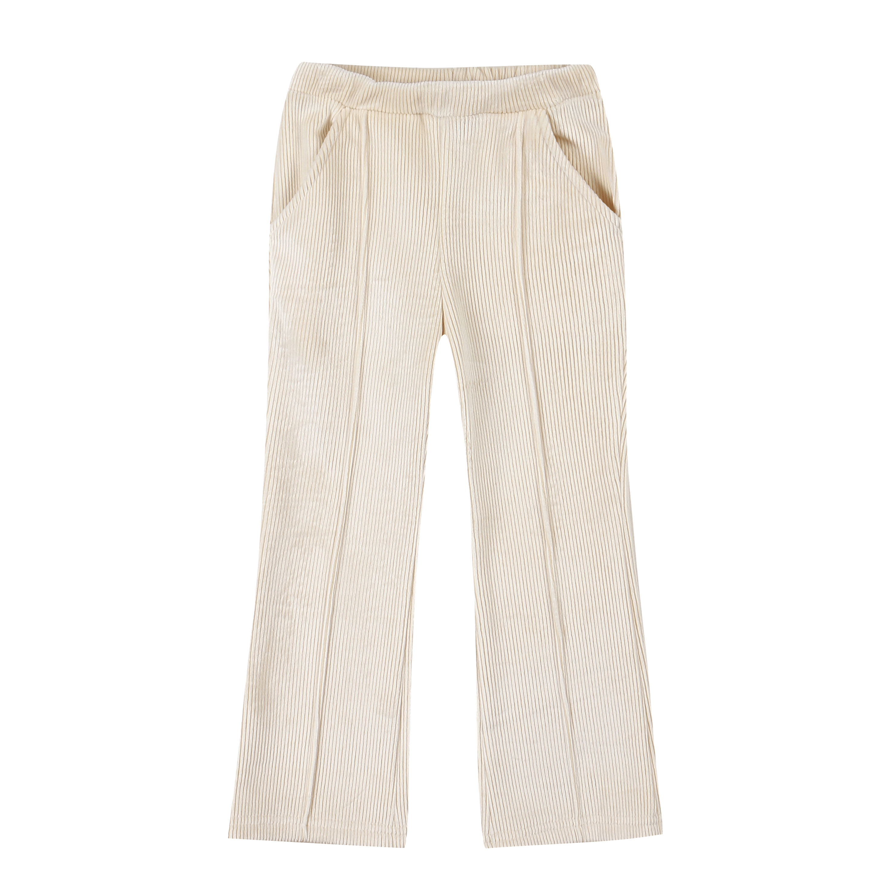 Paige Velvet Corduroy Boot Cut Pants-Pants - Kids-ToTo Heros-Cream-XXS-ToTo Heros l Premium Children&#x27;s Clothing