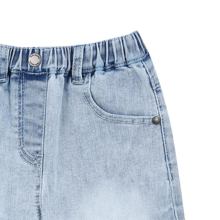 Raw Hem Pull-On Washed Denim Shorts-Shorts - Kids-ToTo Heros-
