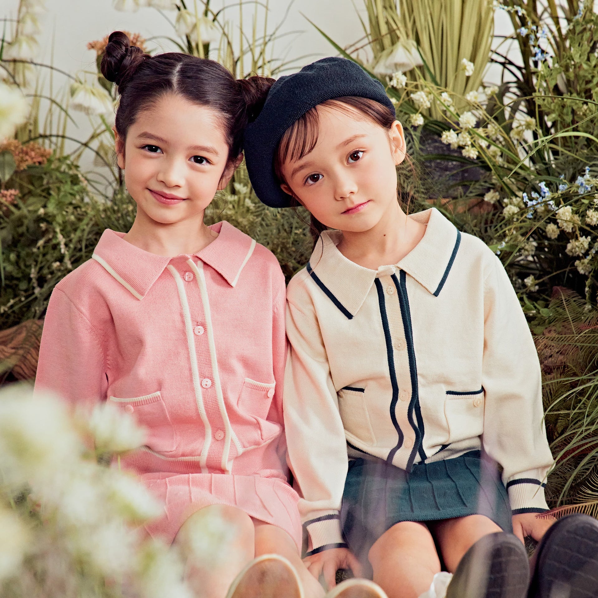 Reina Ivory Collared Sweater Top & Skirt Set-Top & Skirt Set - Kids-ToTo Heros-ToTo Heros l Premium Children&#x27;s Clothing