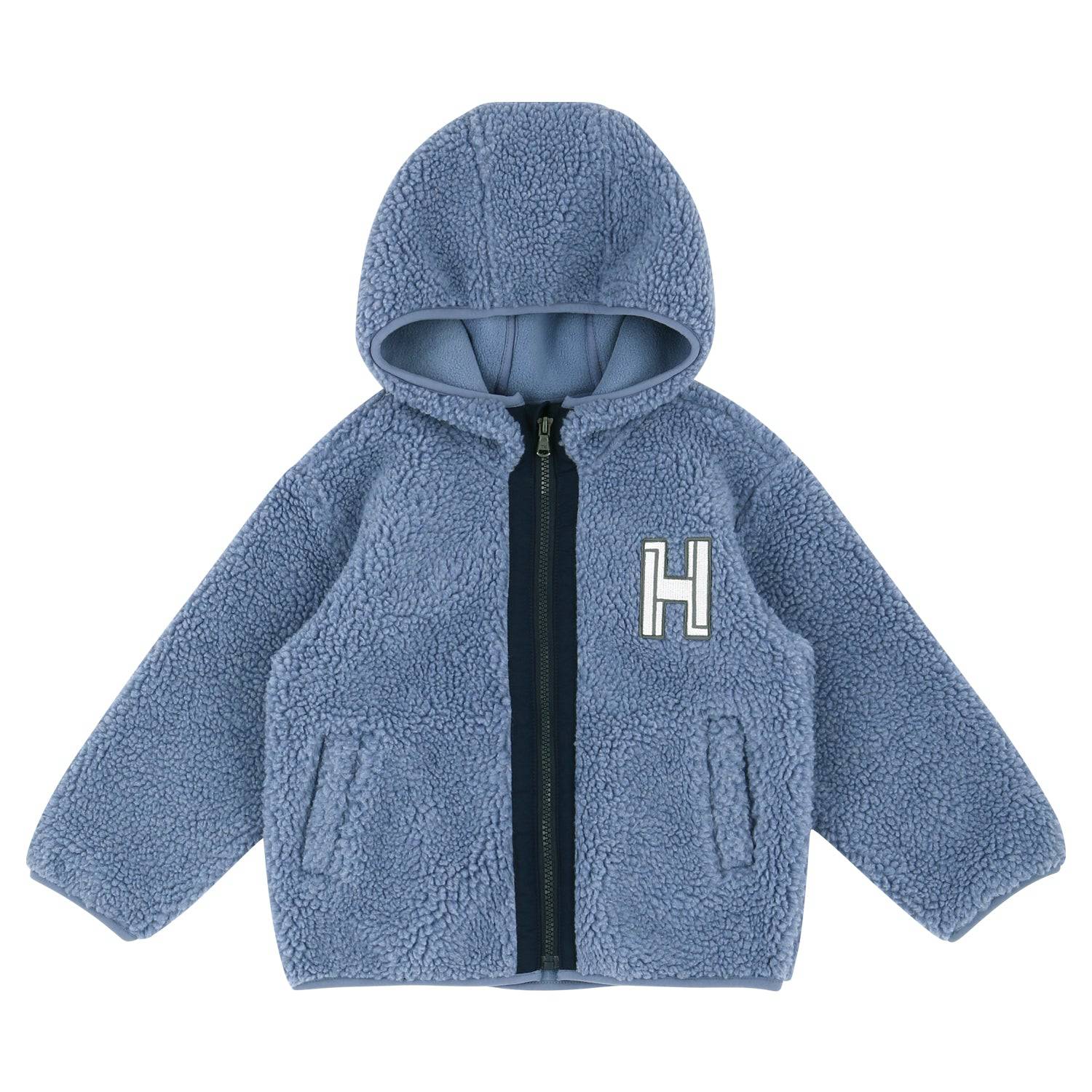 Retro Wave Waffen Patch Fleece Teddy Jacket-Jacket - Kids-ToTo Heros-Blue-XXS-ToTo Heros l Premium Children&#x27;s Clothing