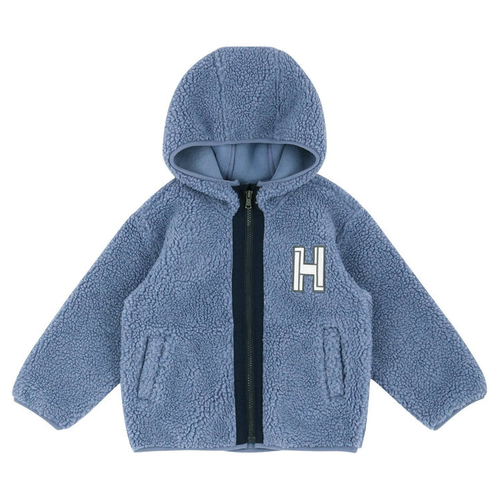 Retro Wave Waffen Patch Fleece Teddy Jacket-Jacket - Kids-ToTo Heros-Blue-XXS-ToTo Heros l Premium Children&#x27;s Clothing