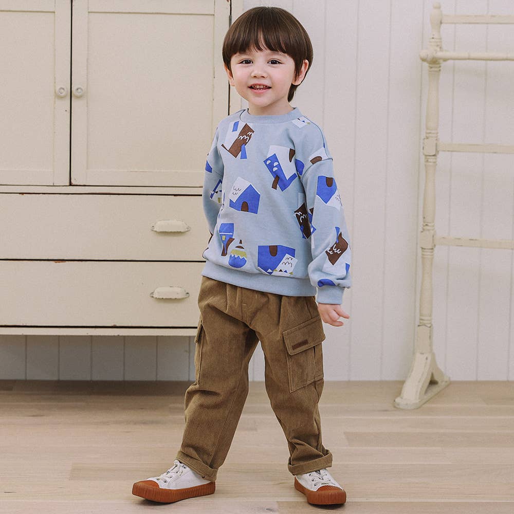 River Corduroy Cargo Pants-Athletic Sweatpants/Joggers - Kids-ToTo Heros-ToTo Heros l Premium Children&#x27;s Clothing
