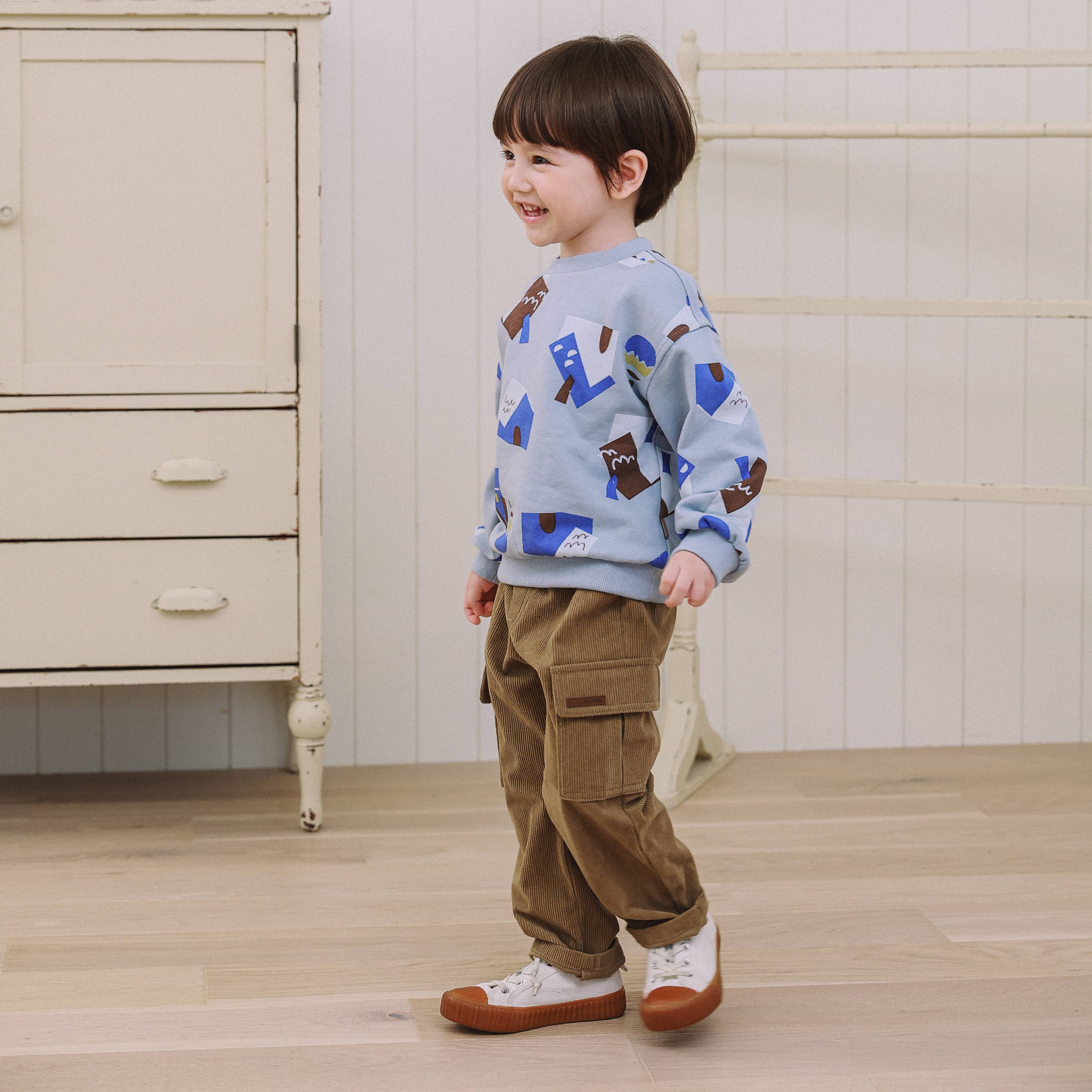 River Corduroy Cargo Pants-Athletic Sweatpants/Joggers - Kids-ToTo Heros-ToTo Heros l Premium Children&#x27;s Clothing