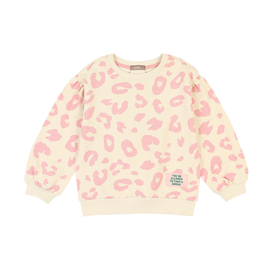 Selena Pink Leopard All-Over Print Sweatshirt