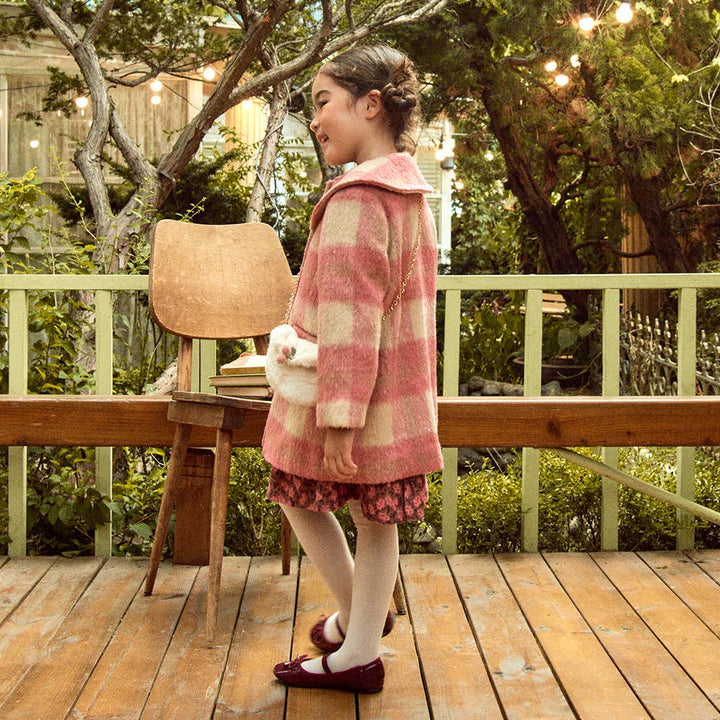 Sally Checkered Coat with Mini Bag-Coat - Kids-ToTo Heros-ToTo Heros l Premium Children's Clothing